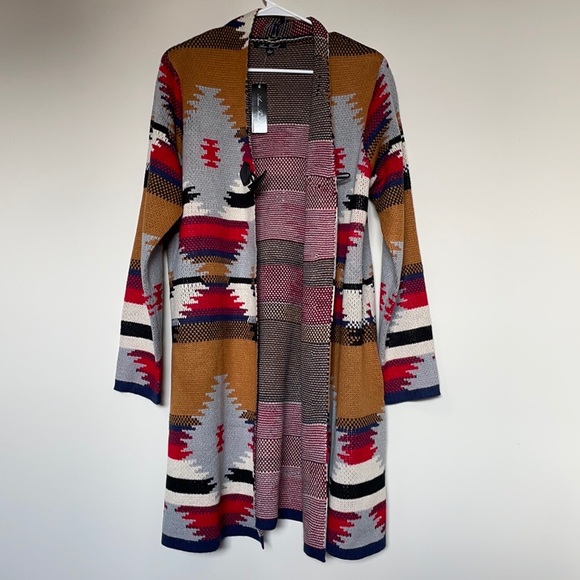 anne french Sweaters - NWT Anne French Aztec print cardigan
